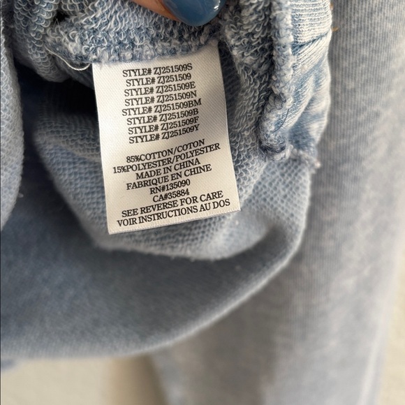 Z Supply All Day Cropped Knit Lightweight Denim Jacket Washed Indigo Medium - Picture 12 of 16